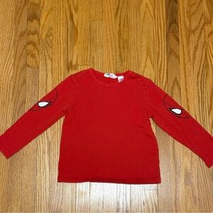 4/$20 H&M Spiderman Size 4-6 long sleeve red
